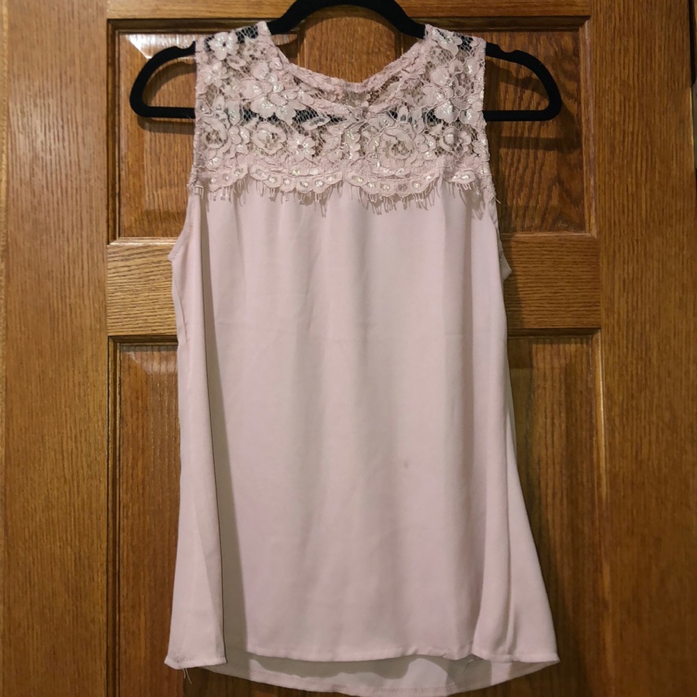 Pink Lace Blouse